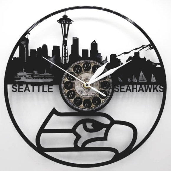 SPOT51.COM Other - Seattle WASHINGTON vinyl record clock       clocks